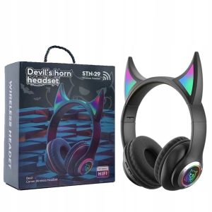 Šviečiančios katės ausinės DEVIL