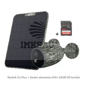 Reolink Go Plus + Saulės elementas 6W+ 64GB SD kortelė