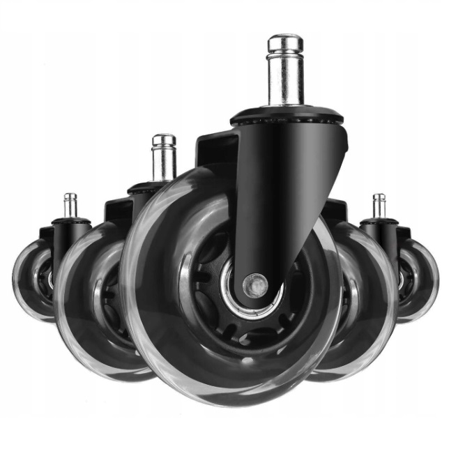 Guminiai kaučiukiniai kėdžių ratukai spalva