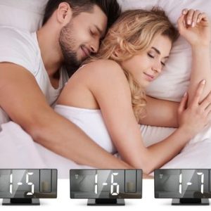 Laikrodis projektorius veidrodis LED 7